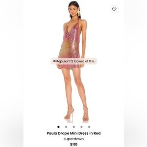 Superdown Paula Drape Mini Dress size S